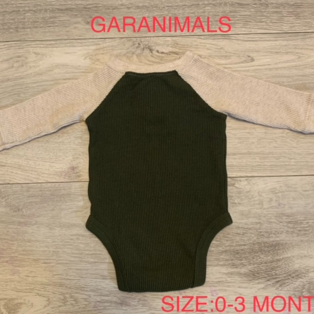 GARANIMALS  BABYS FULLSLEEVES SHIRT DUO COLOUR SIZE 0-3 MONTHS